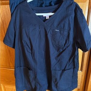 Koi Navy Short Sleeve V-Neck Tee